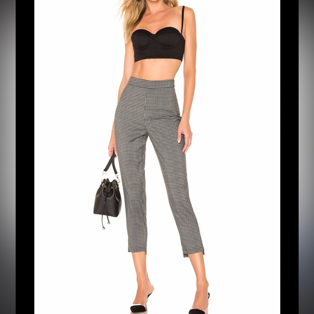 50%off w❤️Lovers + Friends Young Professional Check Trousers side zip M NWOT 153